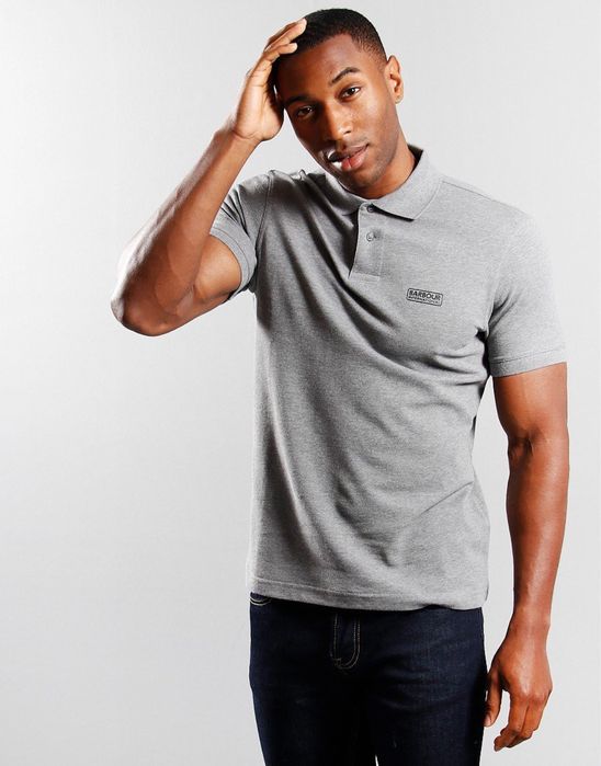 Barbour international поло сірого кольору