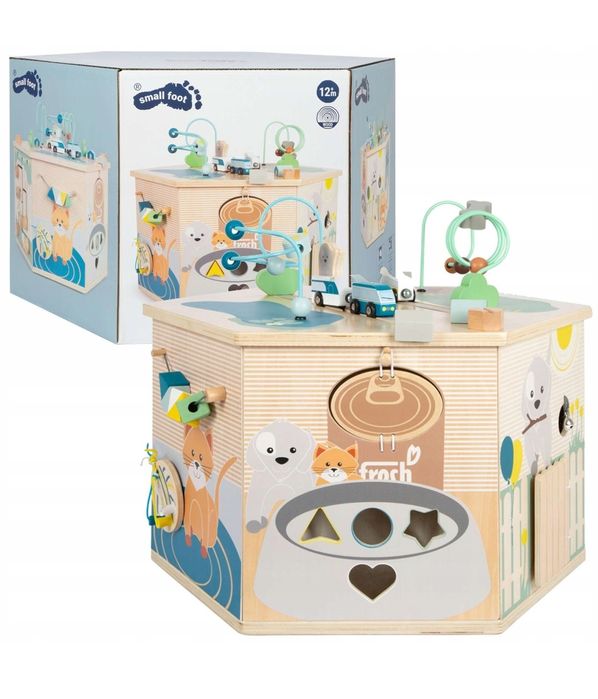 Duża Kostka interaktywna motoryczna 2w1 stolik Pets XXL