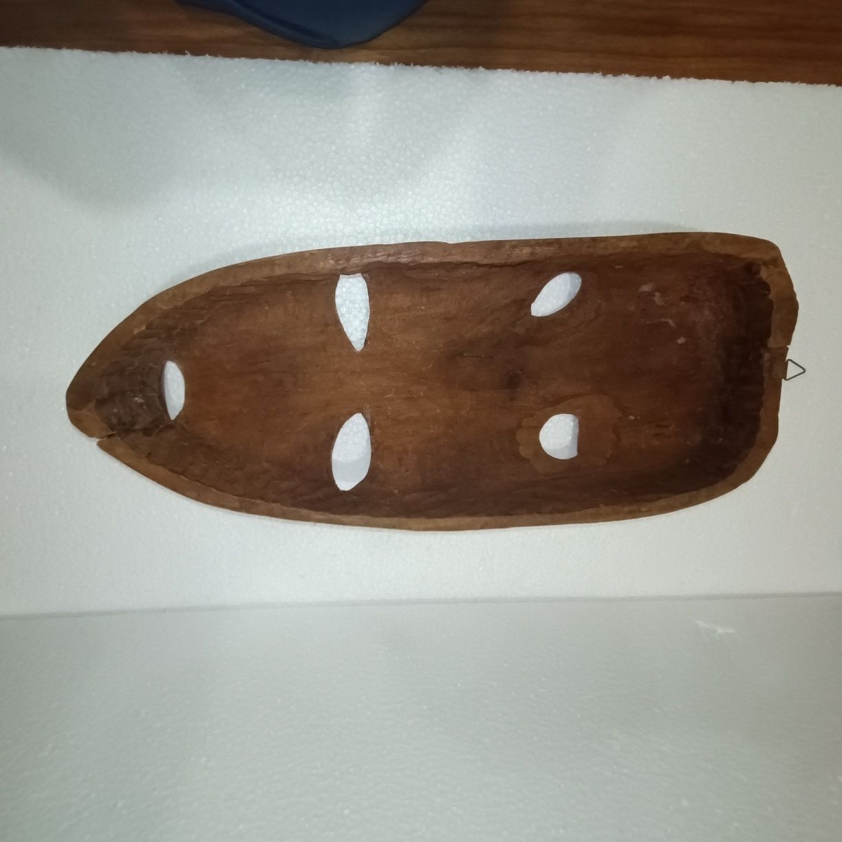 Máscara Tribal Africana em Madeira Esculpida à mão 52x20 cms