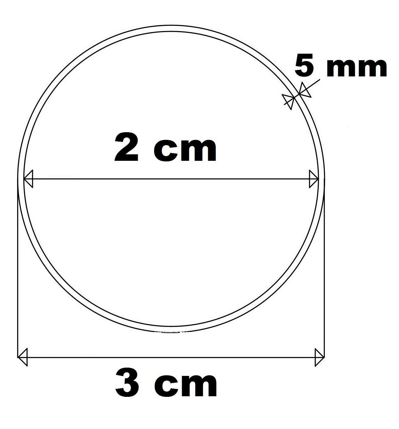 Obręcz ze sklejki 3 cm Łapacz Snów Scrabki gr. 5 mm 300 szt.