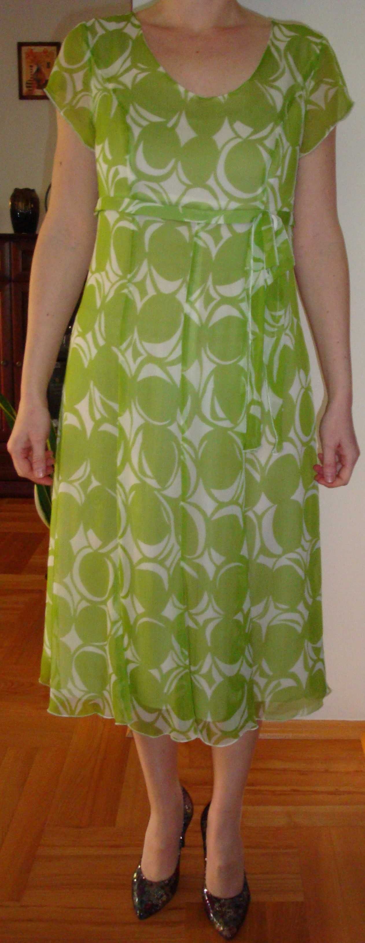 sukienka na lato/ zielona sukienka