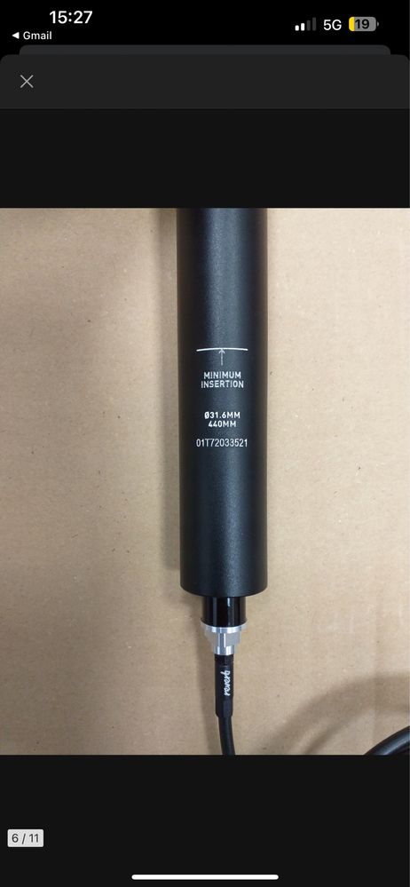 Sztyca regulowana RockShox Reverb 31,6mm x 440mm, skok 150mm