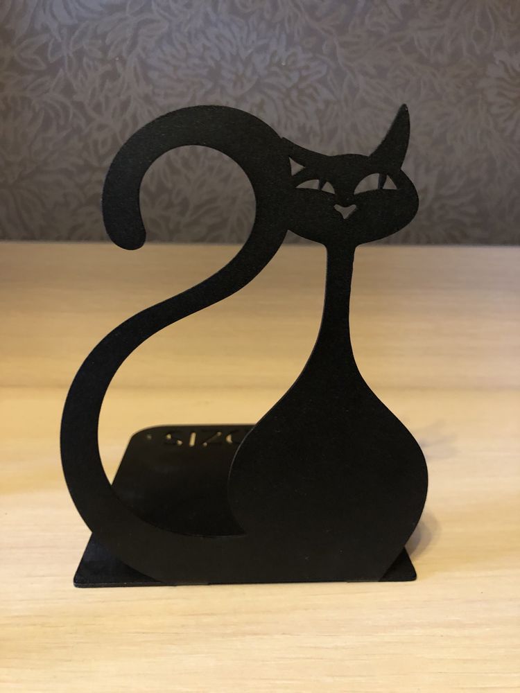 Тримач для книг (1 пара), металевий у формі котика