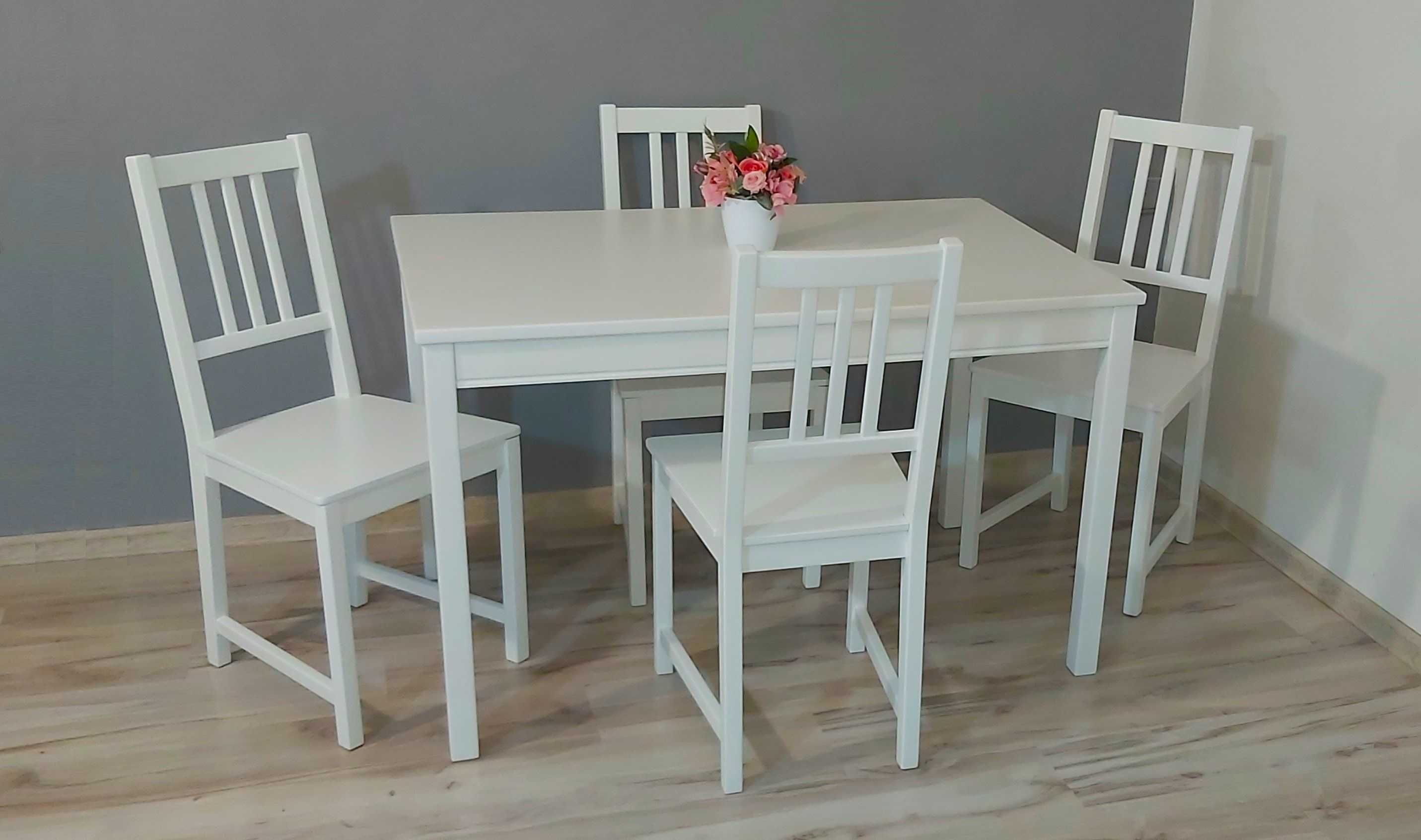 Drewniany stół + 4 drewniane krzesła IKEA - możliwa dostawa!