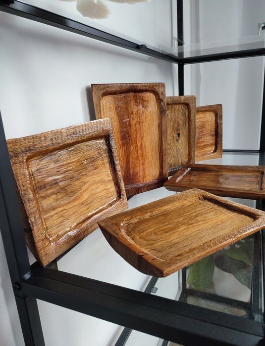 Drewniana podstawka pod świece