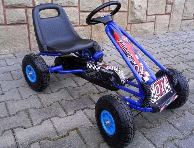 Pojazd GOKART na pedała,pompowane koła,hamulec ręczny, gokarty