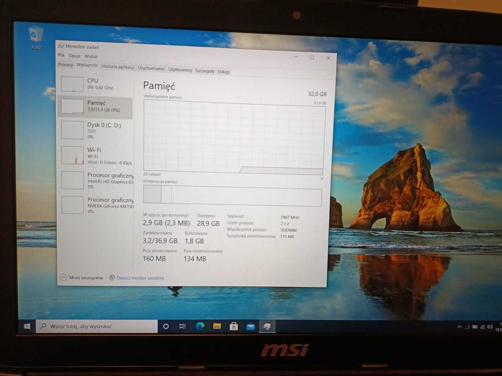 Laptop Gamingowy MSI GV62 7RC - [Intel Core i7, 32GB DDR, 15,6']