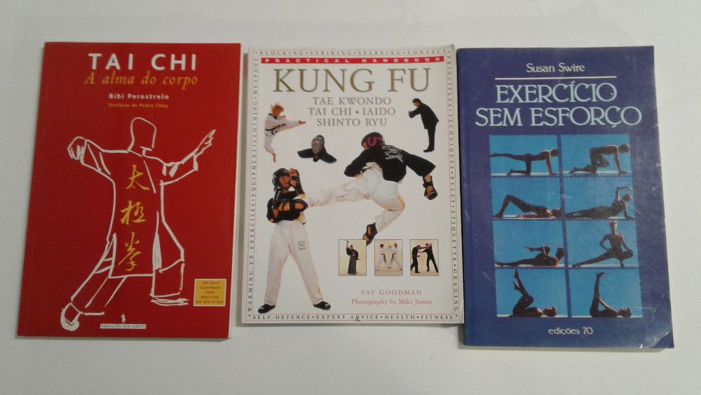 Livros sobre atividade física, Kung Fu e tai Chi