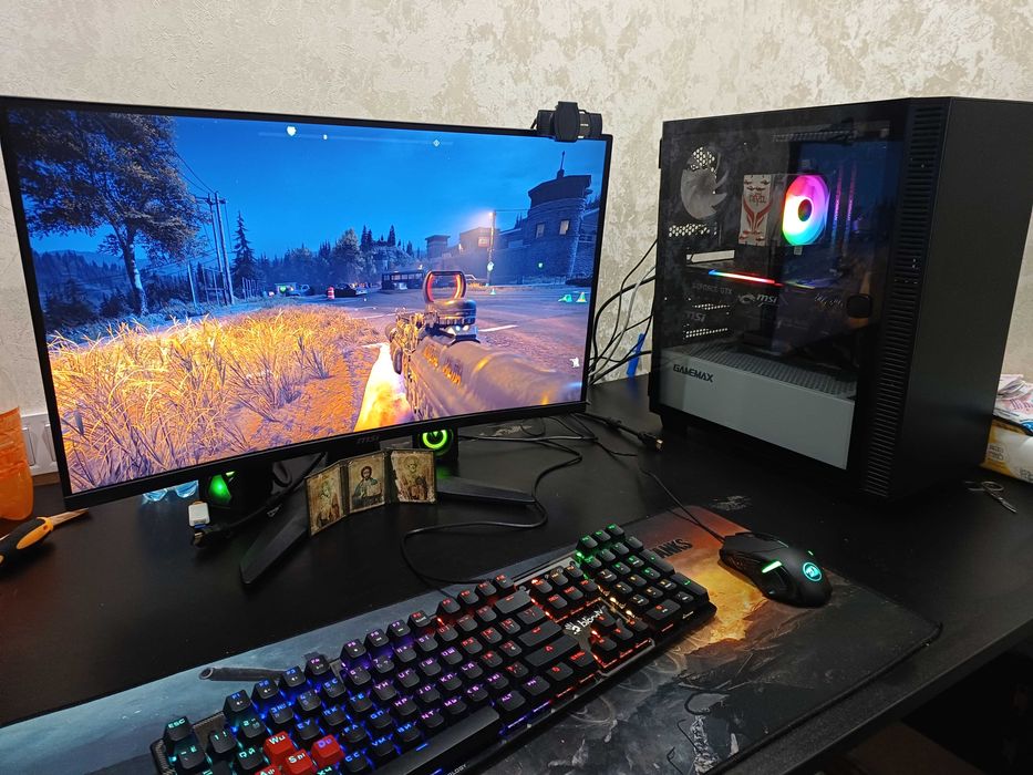 Пк + монитор Gtx 1080ti gayming X trio 11gb