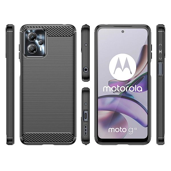Carbon Case etui do Motorola Moto G53 / G13 elastyczny silikonowy karb