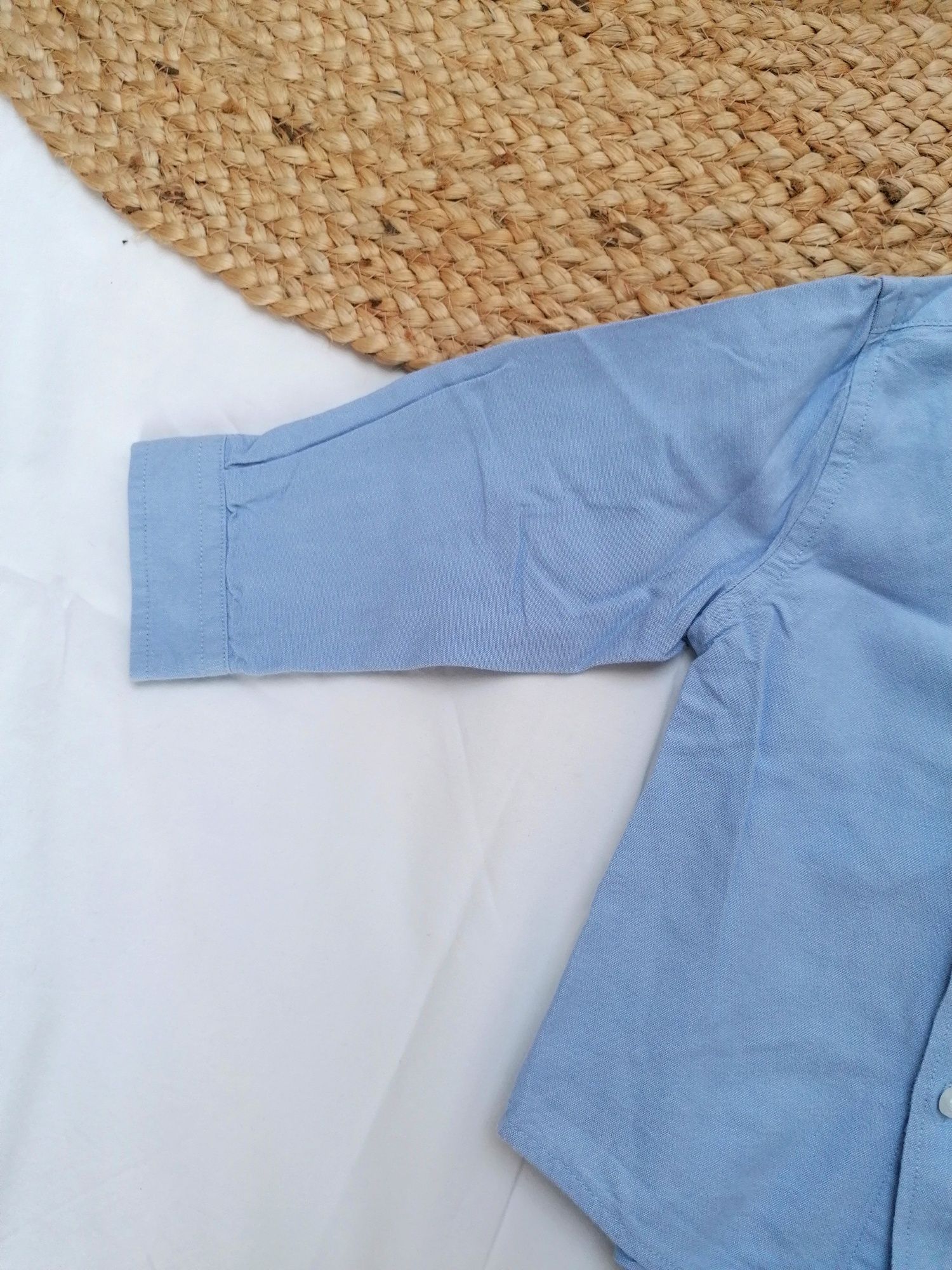 Camisa Azul de Manga Comprida de Bebé