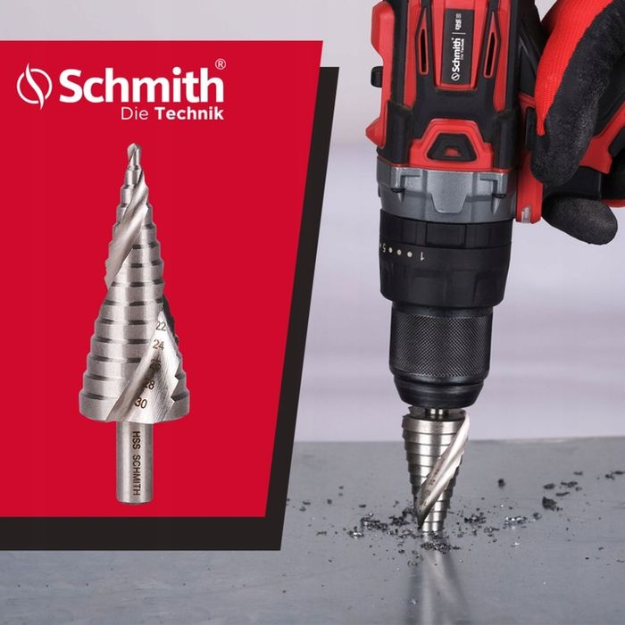Wiertło Stopniowe Stożkowe Spiralne 4-30 Schmith
