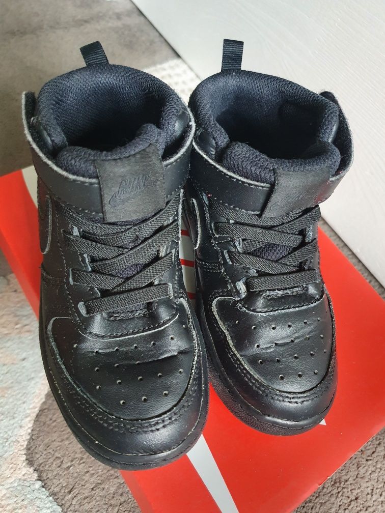 Buty sneakersy Nike Court Borough Mid 2 (TDV) czarne rozmiar 25