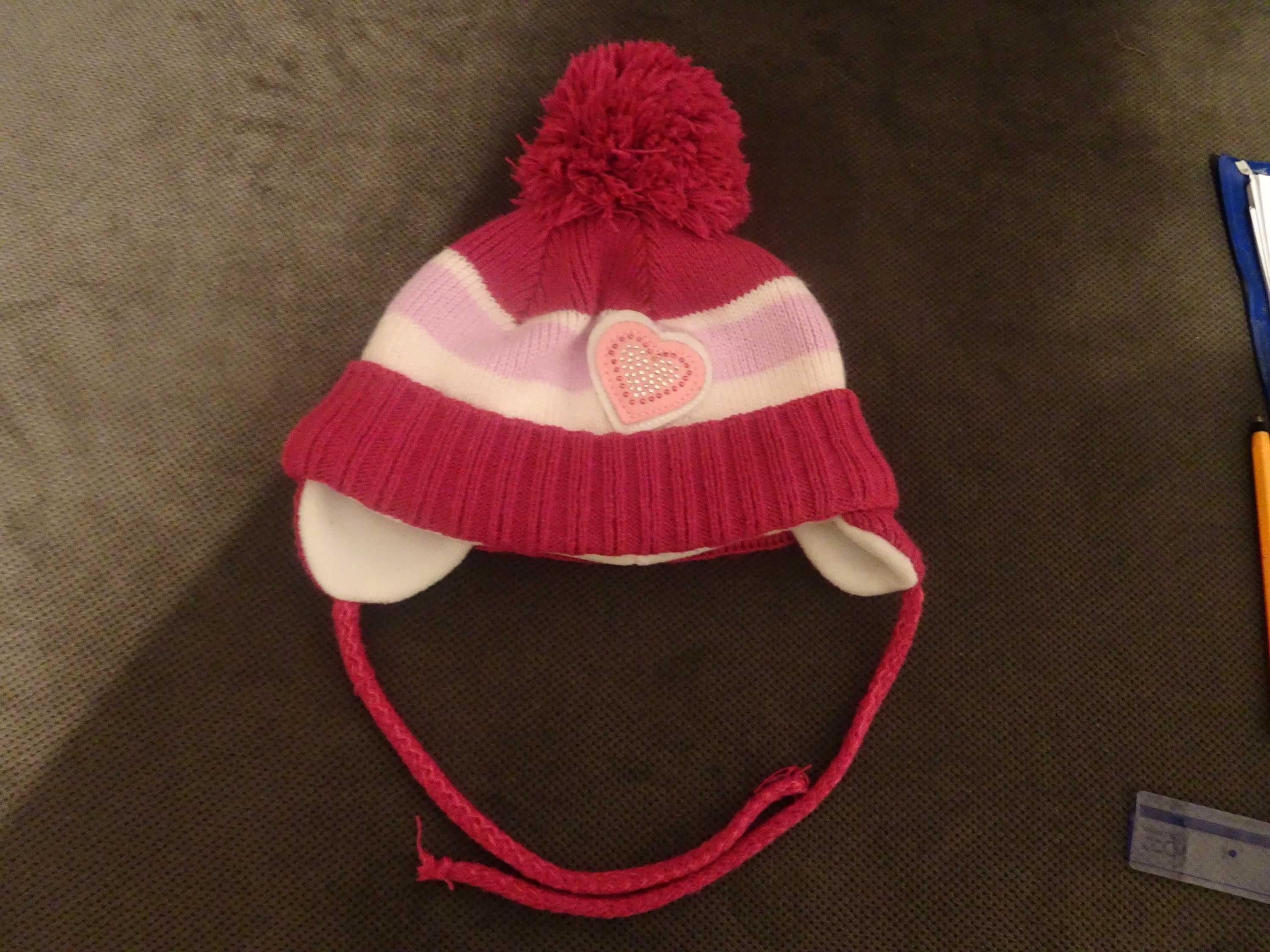 zimowa czapka + szalik dla dziewczynki