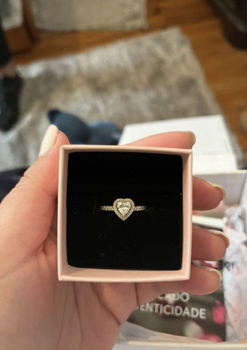 Anel coraçao da pandora