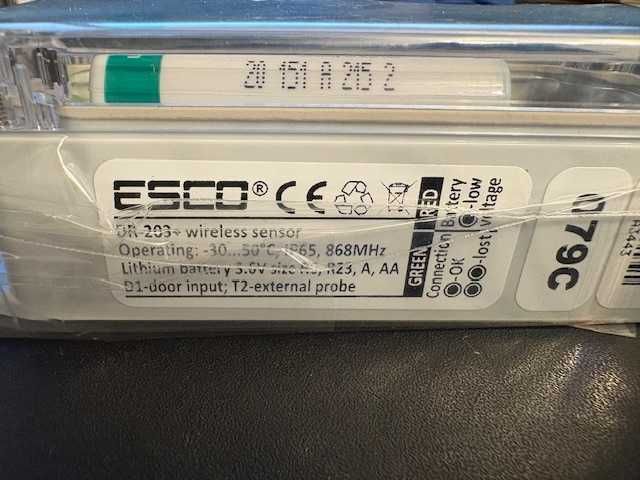 Czujnik bezprzewodowy rejestrator ESCO DR 203