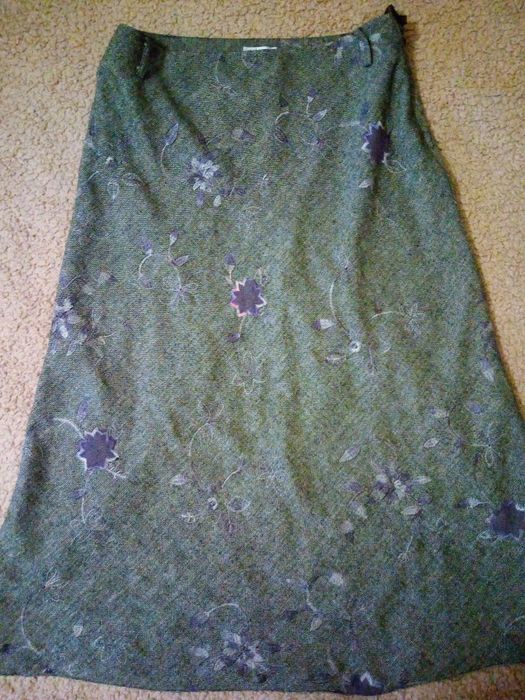 Длинная теплая юбка на осень XL Тепла спiдниця