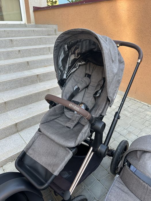 Cybex priam rose gold 3 в 1 manhattan grey plus