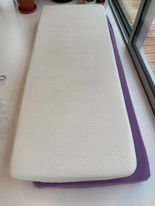 Łóżko piętrowe drewniane + 2 materace  80x200 + 2 szuflady