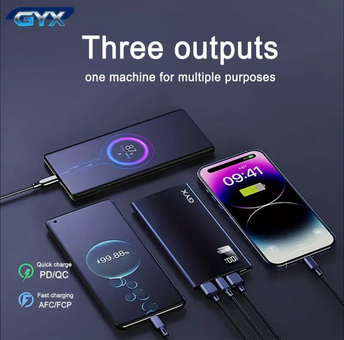 Power Bank 20000 GYX | USB-C | Швидка зарядка 22.5W