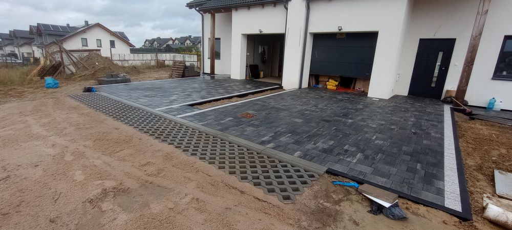 Kompleksowe usługi brukarskie, Układanie kostki