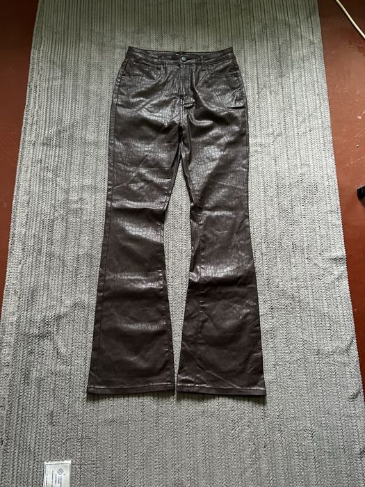 Opium клеш pants з еко шкіри