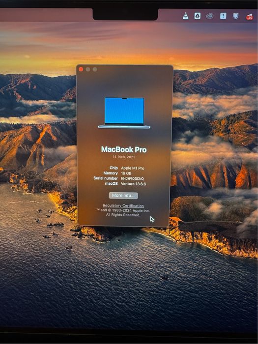 Macbook pro 14, M1, 2021 1TB, 16RAM, 10CPU/16GPU