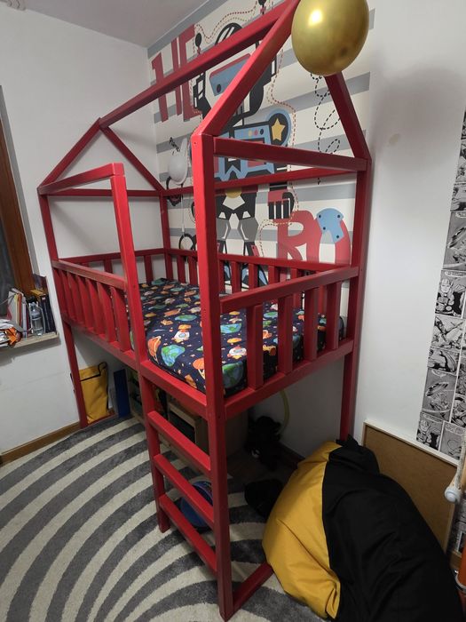 Łóżko piętrowe domek 80 x 160