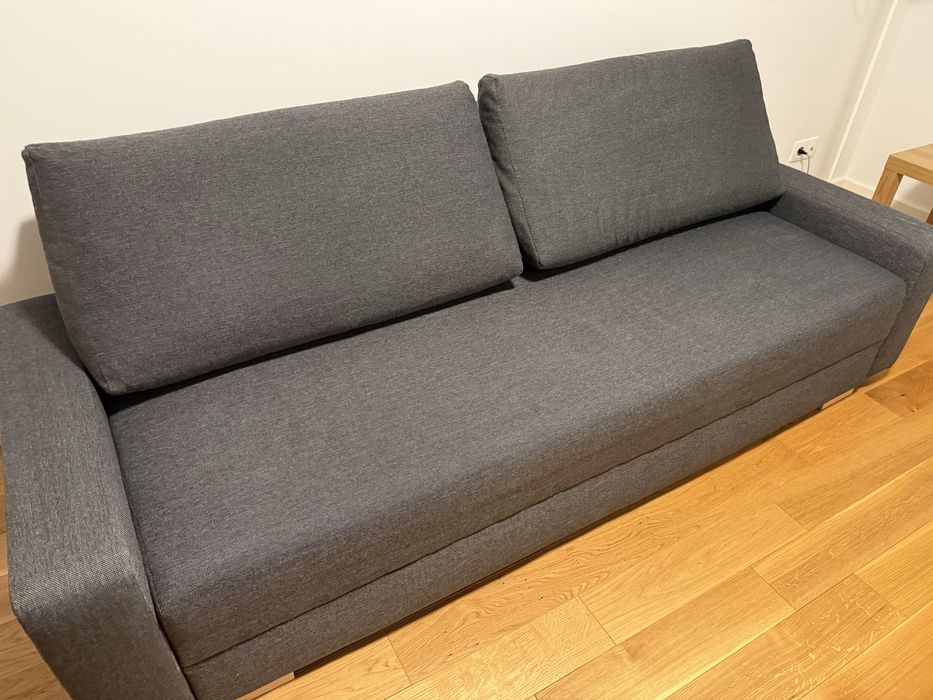 Kanapa Ikea stan bdb GRÄLVIKEN Sofa 3-osobowa, rozkładana, ciemnoszary