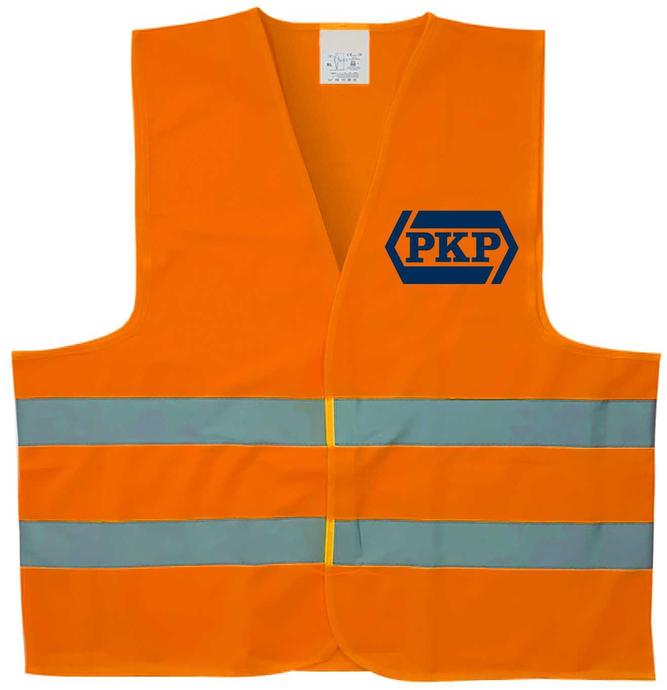kamizelka odblaskowa z nadrukiem PKP Polskie Koleje Państwowe