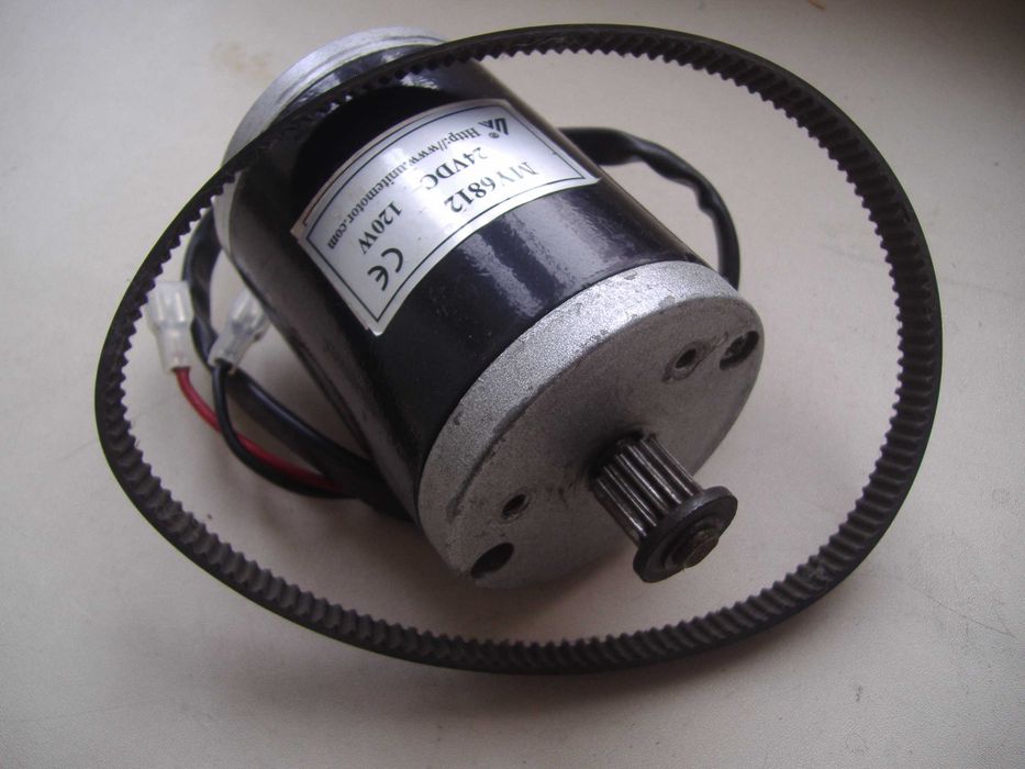 Коллекторный мотор 24v 180w (24v 120w) + ремень + контроллер б/у