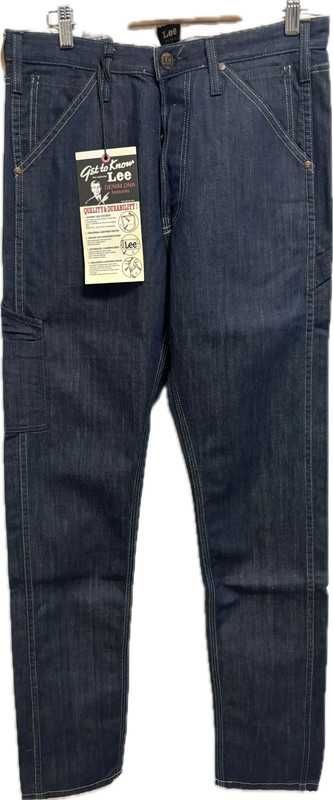Lee Carpenter W30 L34 – męskie jeansy, ciemny denim, 100% bawełna