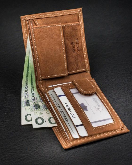 skórzany portfel męski bez zapięcia - always wild