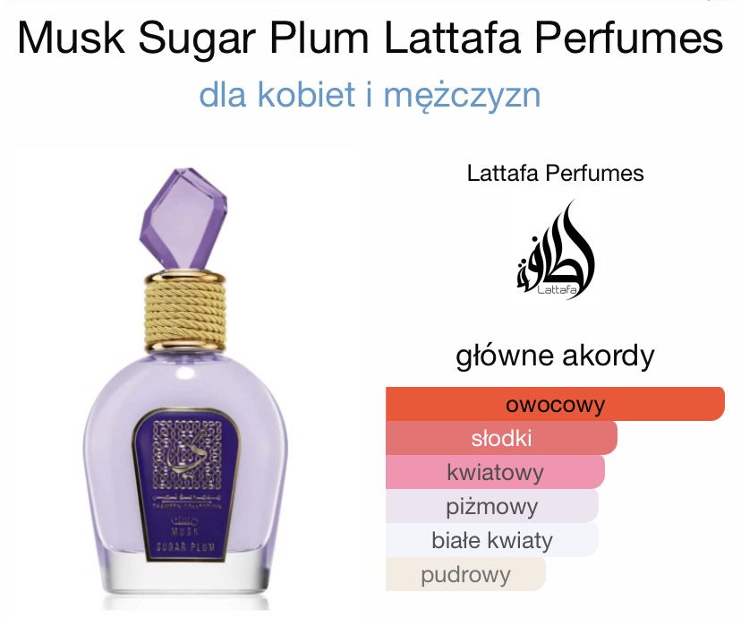 Musk Sugar Plum Lattafa, perfumy arabskie.