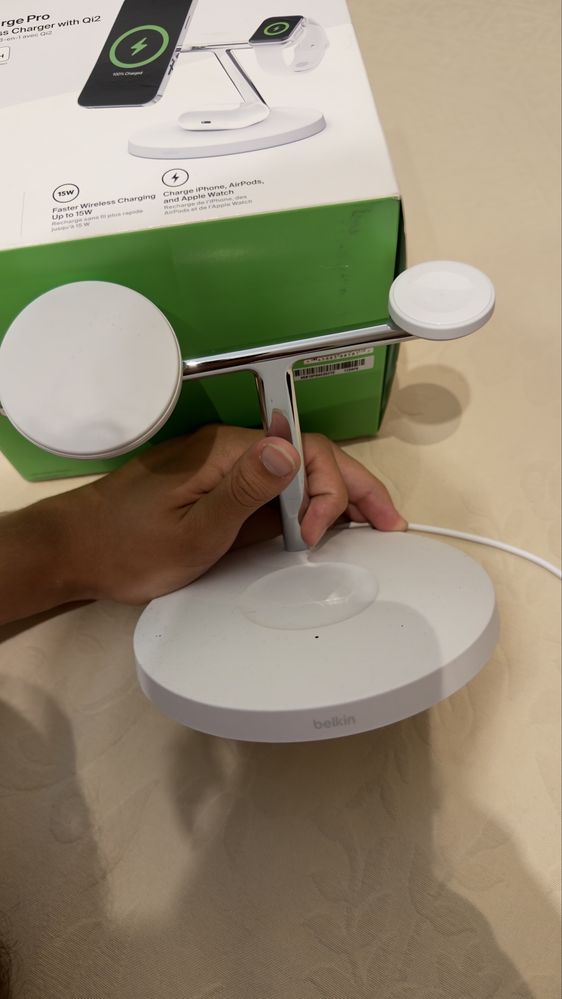 Carregador wirelless belkin 3 in 1