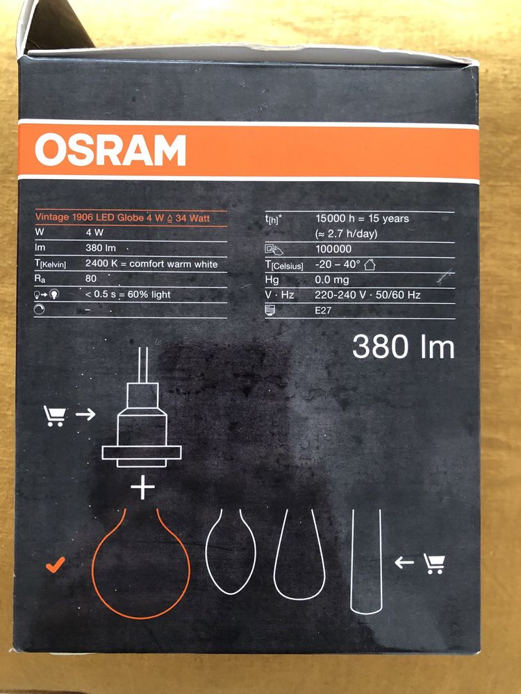 OSRAM Globo Vintage 1906 Lâmpada LED