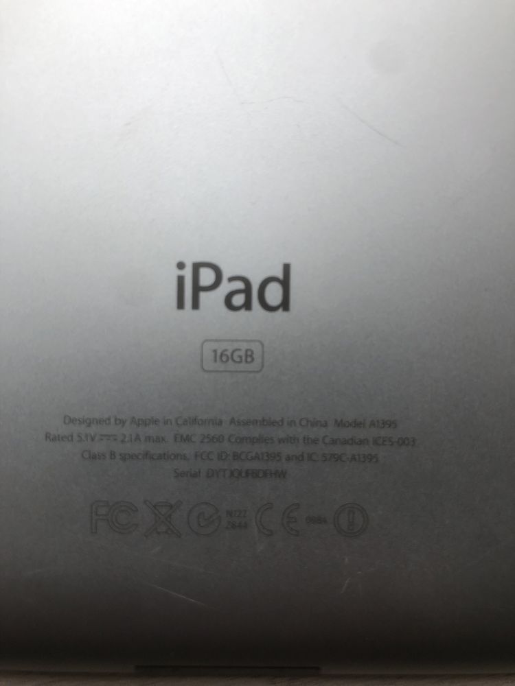 iPad 2 model A1395 16 GB