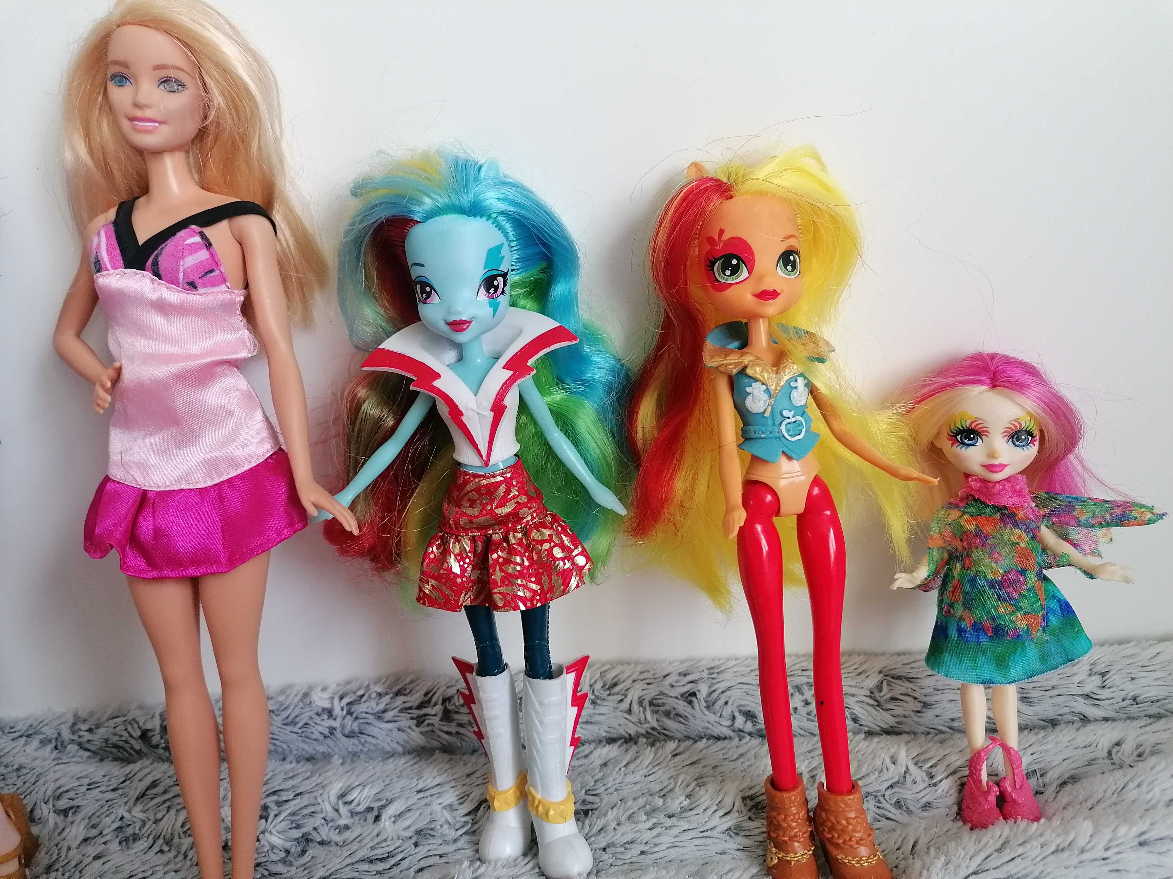 Barbie z akcesoriami, Ken, Apple Jack, Rainbow Dash - ZESTAW