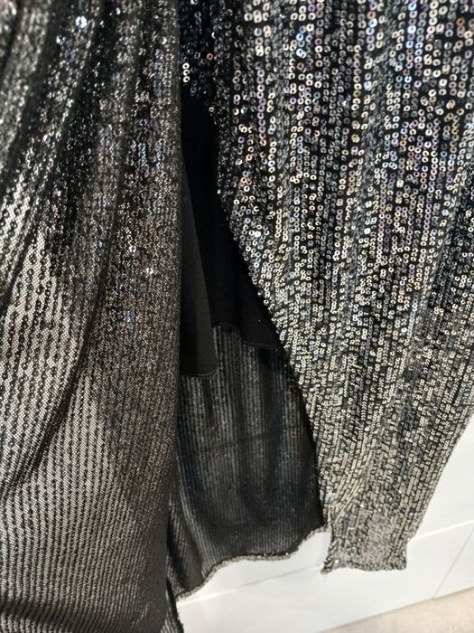 Sukienka srebrna cekiny sylwester wesele