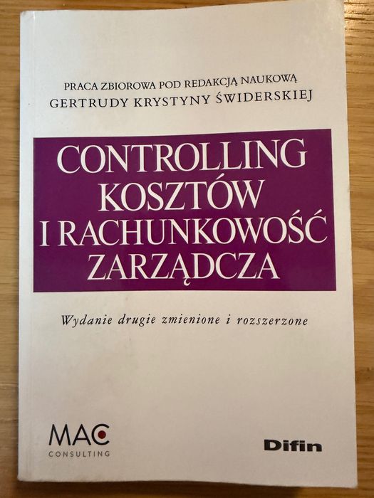 Controlling kosztów i rachunkowość zarządcza
