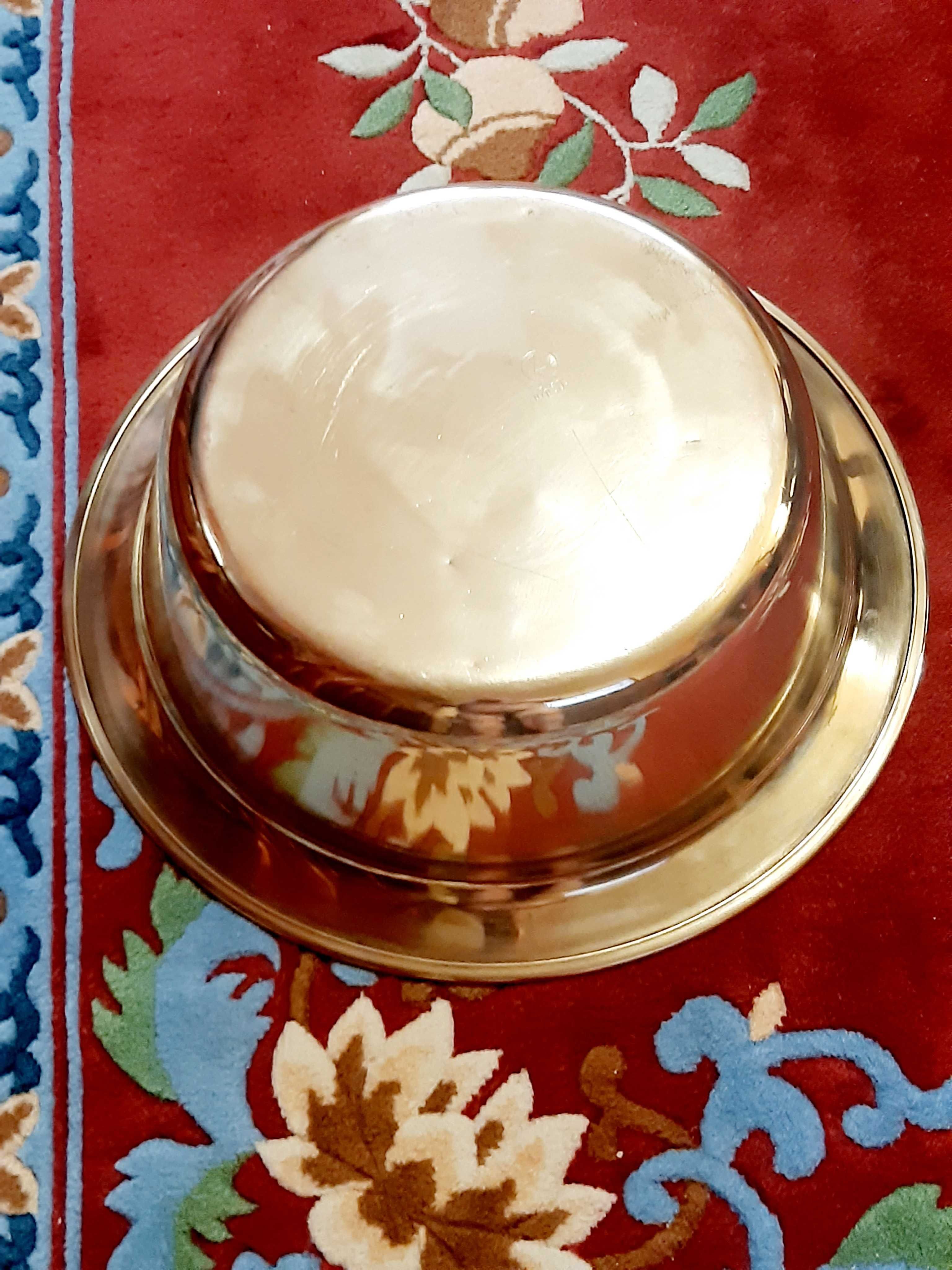Шикарный таз из латуни 9 л, старинный таз ссср, миска, клеймо, цена