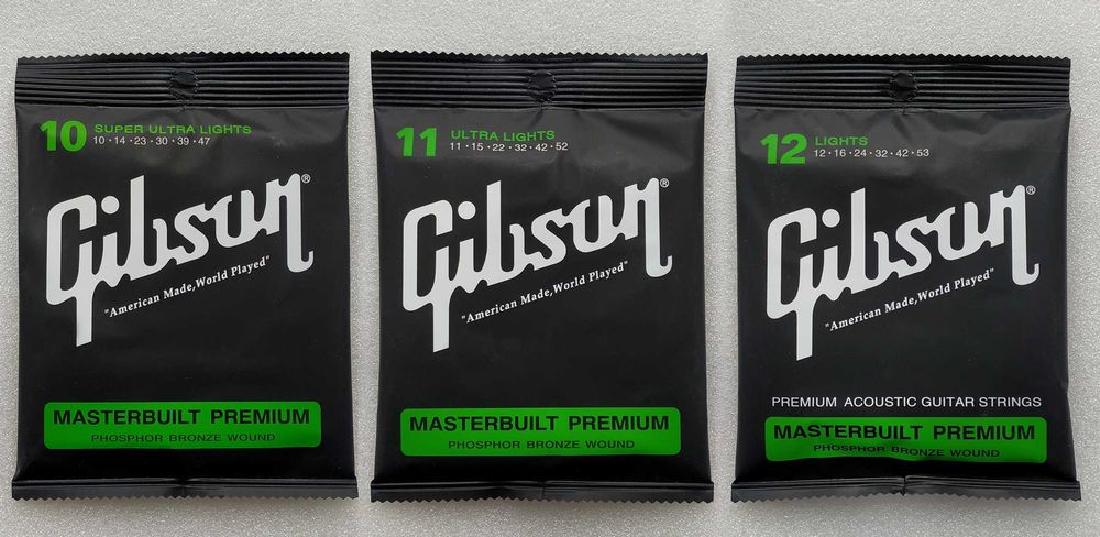 Струни Gibson для акустичної та електрогітари