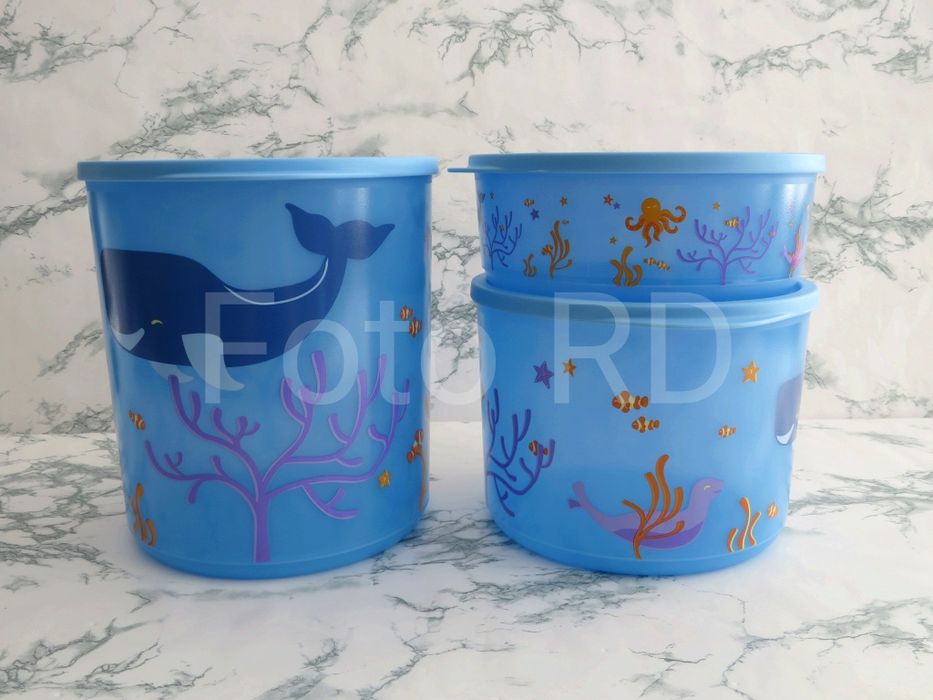 Tupperware Conjunto Redondix Eco+ Oceano Novo