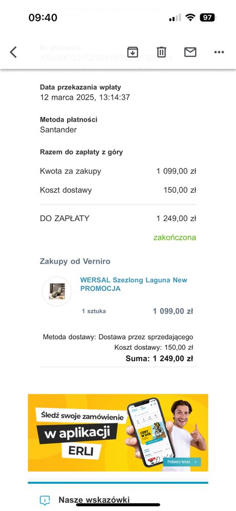 Fotel, leżanka Wersal