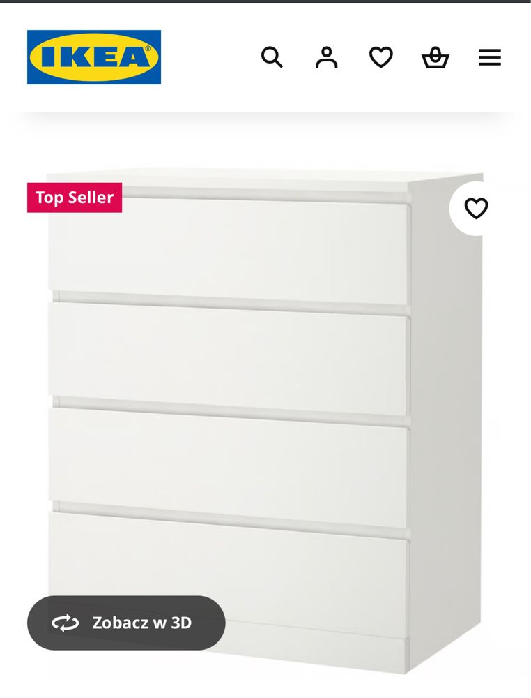 Nowa, nierozpakowna Komoda Malm z IKEA