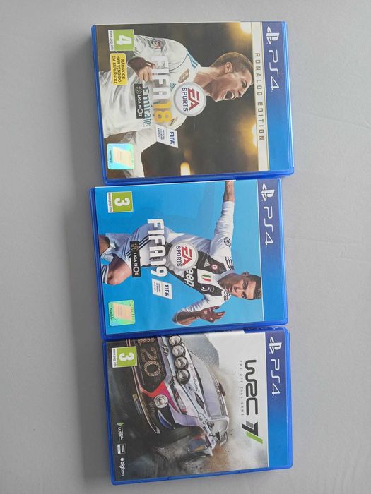 Jogos PS4 (FIFA 18/19 e WRC7)