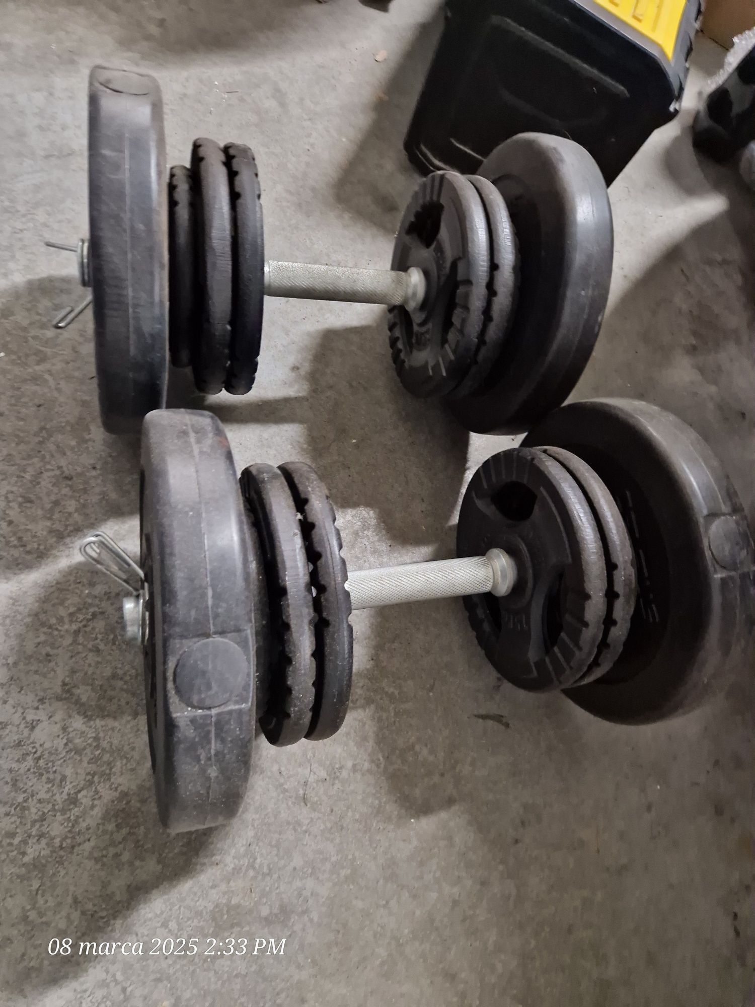 Hantle Kawmet + ławeczka zestaw, 22,5 kg x2,