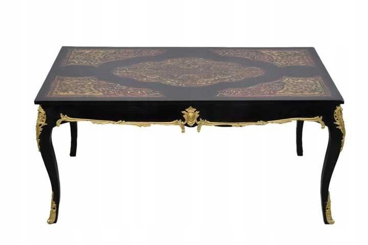 Piękny Stół Biurko Boulle - Okucia z Brązu - Unikat - Gabinet Biuro