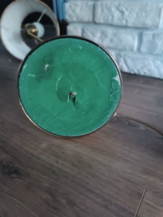 Lampa Vintage mosiężna biurkowa do gabinetu