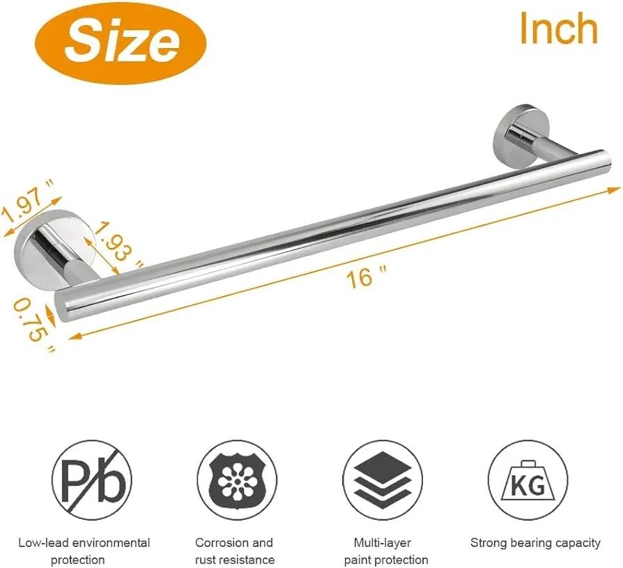 Yuet uchwyt wieszak na ręczniki 40cm chromowany stal nierdzewna